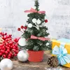 Christmas Decorations 20CM Mini Tree Table Ornaments Artificial Pine With Balls For Home Xmas Party Decor Year Noel Gifts 231113