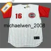 MICH28 28 VADA PINSON 16 LEO CARDENAS 27 PETE ROSE 20フランクロビンソン41 Jo​​e Nuxhall Baseball Jersey Stitched