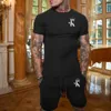 Survêtements pour hommes Y2k Cotton Summer Mens Sportwears Marque T-shirts Ensembles Streetwears Shorts Tees Casual Outfits Male Oversized Set 230412