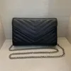 luksurys projektanci torba kobiet łańcuch sliver crossbody crossbody najwyższa jakość skórzana torebka torba torba klapka okładka ukośna posłańca torebka moda dama portfel ze sprzęgłem