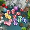 クリスマスデコレーション50pcsクリスマスキャンディーの装飾プラスチックカラフルなペパーミントハンギング装飾家の偽のキャンディーxmasツリーペンダントdiy 231113