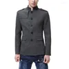 Ternos masculinos estilo chinês masculino masculino casual colarinho masculino roupas de moda de moda slim fit casaco tamanho s-2xl