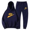 Mode Men Tracksuits Sports Wear Hoodies och Sweatpants Autumn Winter Daily Casual Jogging Suit Plus Size S-3XL