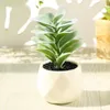 Fleurs décoratives Durable belle céramique artificielle fleur succulente plante bonsaï Art paysage décor PVC faux pour bureau