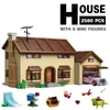 Diecast Model The Simps House Building Blocks KwikEMart Bricks Compatible 71006 71016 Kids Toy Birthday Christmas Gift 16004 16005 231110