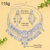 Collana Orecchini Set Stonefans Rotondo Cristallo Nappa Gioielli Donna Accessori da sposa Dichiarazione Strass e regali nuziali