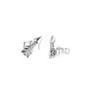 Ohrstecker Funkelnde Pfeile mit klarem CZ 925 Sterling-Silber-Schmuck