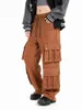 Pantalons pour hommes High Street Hip Hop Cargo Mode Streetwear Surdimensionné Y2K Pantalon avec plusieurs poches Coupe ample Joggers en daim