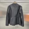 Cuir de femme 2023 Manteau en cuir importé véritable peau de mouton femmes noir printemps et automne vêtements femme véritable col rond court avec Poc