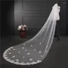 Voiles de mariée NZUK Voile de mariage en dentelle 3 mètres de long 1,5 large deux couches blanc ivoire avec accessoires de peigne