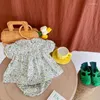 Conjuntos de roupas 2 pcs bebê bonito vestido floral criança menina algodão roupa irmã combinando roupas camisa com calça infantil conjunto coreano