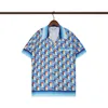 20TT Moda Hawaii Çiçek Mektubu Baskı Plaj Gömlekleri Erkekler Tasarımcı İpek Bowling Gömlek Sıradan Gömlek Erkekler Yaz Kısa Kollu Elbise Gömlek M-3XL