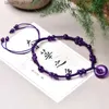 Anklets Dropshipping Purple Crystal Anklets Beads with Safety Buck Anklets Women Women Help Hand Hand Made Made A STALLE GODELRY JOLLEWRY Q231113