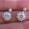 Boucles d'oreilles pendantes en argent 925 avec Zircon, accessoires de bijoux pour femmes, mariage, fiançailles, fête d'anniversaire, cadeau, vente en gros