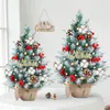 クリスマスの装飾50cmの木のセット装飾デスクトップミニ飾り年度パーティーの装飾ギフトナビダッド231113