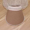 Viseras de verano para mujer, gorras con visera informal, sombreros de paja de ala ancha y grande, Top de playa para adultos, sombrero deportivo de béisbol para niñas al aire libre