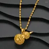 Chains WOMEN'S VIETNAM PLACER GOLD CUTOUT GOURD GOLD-PLATED FASHION PARTS NECKLACE