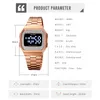 Women's Watches Fashion Women's Watches Luxury Led Light Digital Watch Stainless Steel Ladies Dress Wristwatch Calendar Clock SKMEI Bracelet 231102