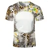 Herren T-Shirts Erwachsene Kinder Bleach Custom Design Leopard bedruckte T-Shirts Shirt Sublimation Blank TShirt gebleichtes Polyester
