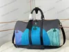 YK KEEP 45 cm stippen reisbandouliere tas 3D geschilderd reliëf monogrammen patroon grote capaciteit heldere fluorescerende kleur luxe Rain2018