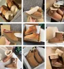 Designer sneeuw ug laarzen Australische dameslaars Bailey Dune Kastanje wintergesp bont Trendy schoenen Half kniekort wollen geïntegreerde gssi haarslipper