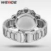 2023 WEIDE Klockor Herr Quartz Digital Sport Auto Date Back Light Alarm Repeater Flera tidszoner Bandklocka i rostfritt stål Armbandsur