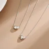 Pendants 925 Sterling Silver O-Chain CZ Smooth Love Choker Shiny Zircon Acacia Beans Necklace Girl Wedding Gift Fine Jewelry