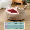 Cat Beds Bed Round Plush Warm House Soft Pet Dog Semi-Enclosed For Small Dogs Cats Nest Cushion Sleeping Sofa