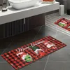 Tapetes Natal Gnome Cozinha Tapete Home Entrada Capacho Decoração Corredor Varanda Tapete Sala de Estar Tapete Banheiro Anti-Slip Foot Pad 231113