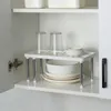 Kitchen Storage Stainless Steel Shelving Organizer Desktop Rack Detachable Shelves Double Layer Spice & Organization