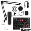 Trocadores de voz Bm800 Microfone profissional Condensador Mic V8 V9 V10 Placa de som Pc Computador O Usb Recording Studio Game Live Broadca Dhxre