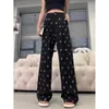 T-shirt firmata Camicia Heavy Industries Hot Diamond Pantaloni casual a vita alta Donna 23 Arco di Trionfo Primavera/Estate Slim Deep Fried Street Straight Tube Floor Towers