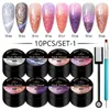 Polvos acrílicos Líquidos 10 piezas Set Glitter Flor seca Gel Esmalte de uñas Set UV LED Art Vernis Base semipermanente Capa superior Barniz Kits de manicura 231113