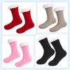 Chaussettes d'hiver douces et moelleuses pour femmes, pantoufles de sol en velours de corail, bottes polaires de noël