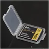 Storage Boxes Bins Protection Case Card Container Memory Cf Cards Tool Plastic Transparent Box Mini Easy To Carry Bh2205 Drop Delivery Otbem