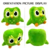 Peluş Bebekler Güzel Yeşil Duo Plushie of Owl Cartoon Anime Anime Peluş Oyuncak Yumuşak Doldurulmuş Hayvan Plushie Dolls Çocuk Doğum Günü Hediyesi 230412