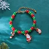 Julfestarmband Santa Claus Christmas Tree Cane Lobster Clasp Justerbar armband