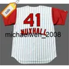 MICH28 28 VADA PINSON 16 LEO CARDENAS 27 PETE ROSE 20フランクロビンソン41 Jo​​e Nuxhall Baseball Jersey Stitched