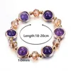 Strand Multicolore Crack Perlé Bracelet Bracelets En Cristal Élastique Pour La Mode Brillant Charme Femmes Bijoux De Mariage