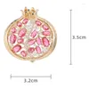 Broches de haute qualité, broche de grenade incrustée de Zircon rouge personnalisée et exquise pour femmes à la mode, bijoux LBR031