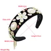 Luxury Flower Pearl Fringe Headband Fashion Hair Accessories Women's Trend Velvet Rhinestones Hairband Hair Band Girl