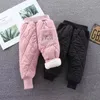 Hosen Winter Kind Dicke Fleece Hose Herbst 1-6Y Kinder Gerade Warme Sport Hose Baby Mädchen Elastische Taille Jogger Sweatpant für Jungen 231113