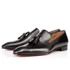 Luxury Designer Shoes Men Dress Shoes Designer Suede Patent Leather Rivets Slip On Mens Business Shoes