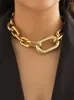 Chaînes exagérées grande croix épaisse clavicule chaîne collier ras du cou pour les femmes à la mode boîte de nuit bijoux