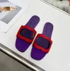 Tasarımcı Terlik Kadınlar Kalın Alt Sandals Lady Moda İpek İnek Basılı Baskılı Tuval Kızlar Kauçuk Ayakkabılar Kutu 35-44