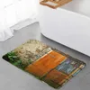Tapis porte en bois planches minables tapis de sol rétro cuisine chambre décor tapis maison entrée paillasson salle de bain tapis de pied