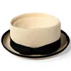 Brede rand hoeden emmer hoeden vintage opgerolde rand hoed mannen varkensvlees taart hoed fedora hoed voor man heren luxe jazz lint panama caps street sun caps 230413