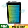 72V 40Ah Lithium Ion Battery BMS 20S Li ion Battery for 2000W 3000W Scooter Inverter Go Cart Motorcycle +5A Charger