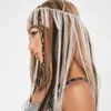 Grampos de cabelo feitos à mão de luxo punk matal longo borla cabeça corrente jóias bandana para mulheres sexy testa acessórios