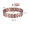 Link Bracelets Magnetic Men's Copper Bracelet 8.85 Inches 99.9% Solid Wristband With Double Magnets Adjustable Size Perfect